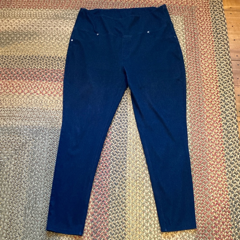 Ruby Ribbon blue denim leggings 3XL